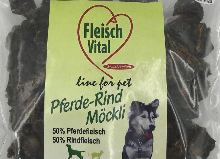 Fleisch Vital Pferde-Rind Möckli 150gr